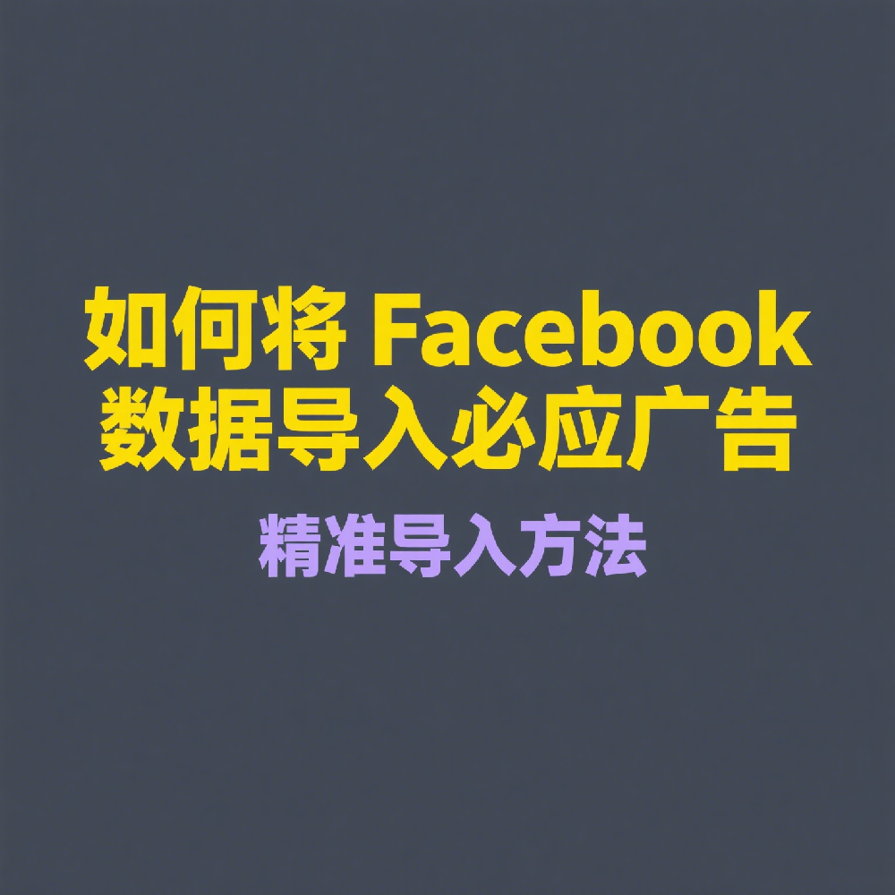 跨平台营销指南：如何将Facebook数据导入必应广告，实现精准投放