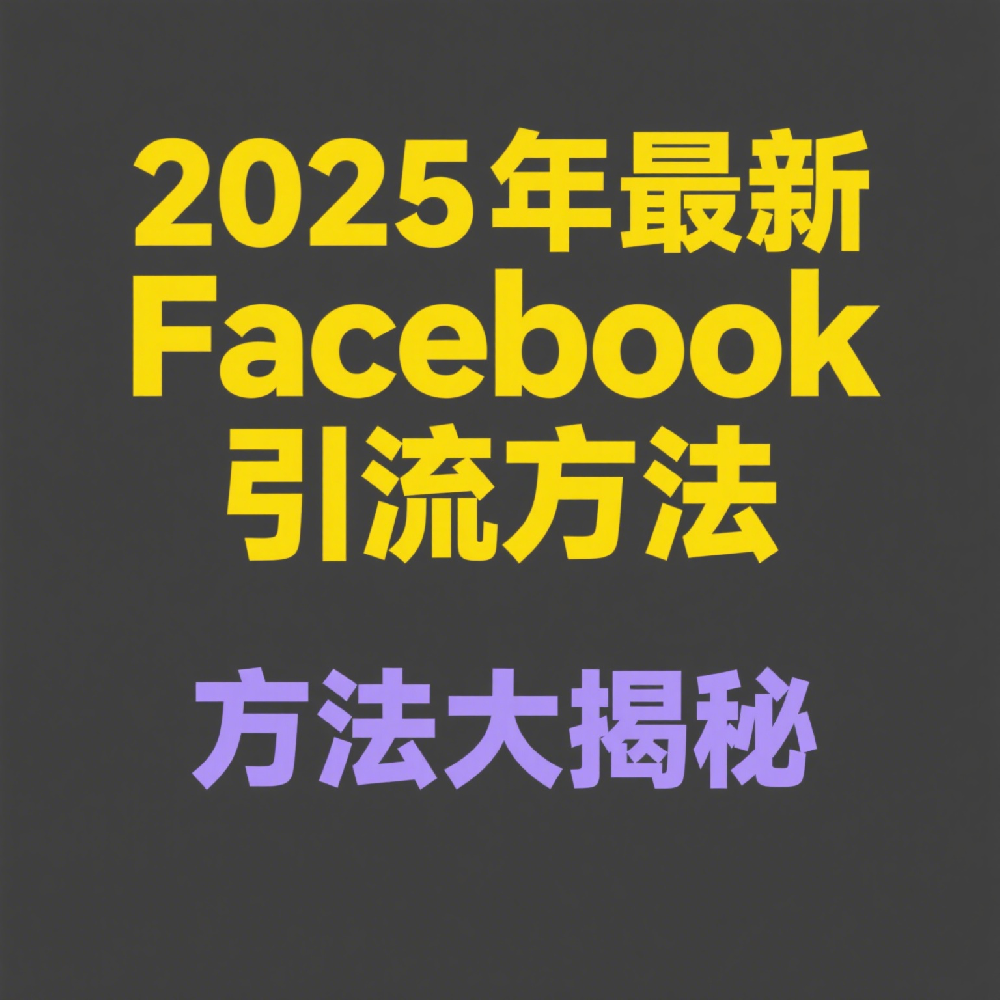 2025年最新Facebook引流方法，助力流量转化，实用玩法推荐