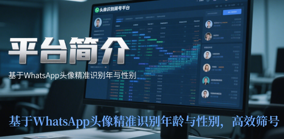 基于WhatsApp头像的年龄性别识别筛号平台介绍