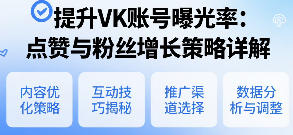 提升VK账号曝光率：点赞与粉丝增长策略详解