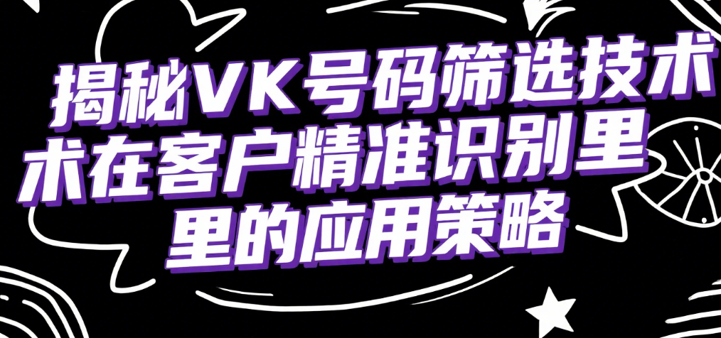 VK号码筛选技术在客户精准识别中的应用策略