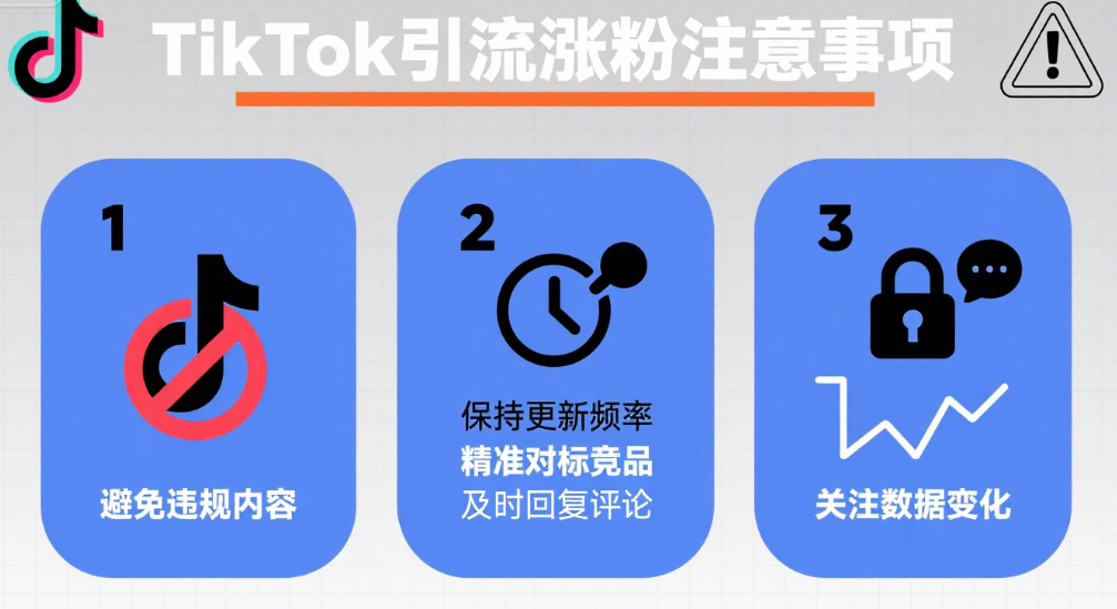 TikTok引流涨粉注意事项